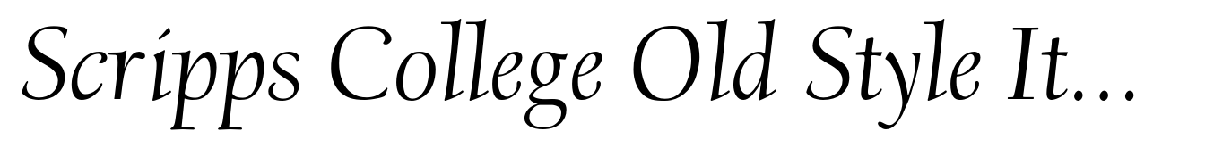 Scripps College Old Style Italic